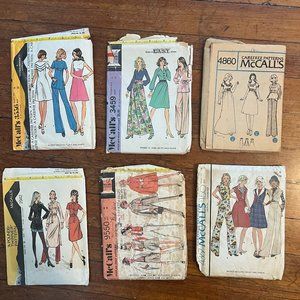 Vintage 60s 70s McCall's Sewing Pattern Lot 38" Bust
